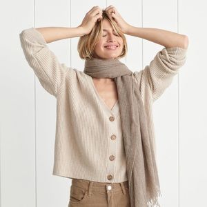 Jenni Kayne - Like New - Cropped Cashmere Cocoon Cardigan - XS - Oatmeal